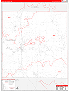 Crawford County Wall Map Red Line Style