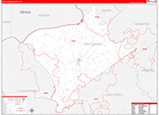 Crittenden Wall Map Red Line Style