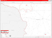 Crockett Wall Map Red Line Style