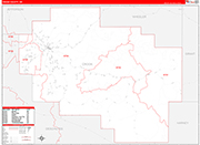 Crook County Wall Map Red Line Style