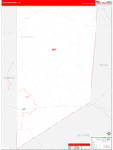 Culberson County Wall Map Red Line Style