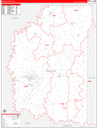 Daviess Wall Map Red Line Style