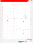 Davison County Wall Map Red Line Style