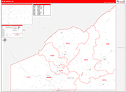 Delta Wall Map Red Line Style