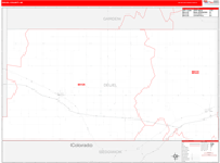 Deuel Wall Map Red Line Style