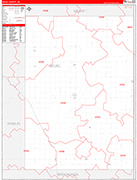 Deuel Wall Map Red Line Style