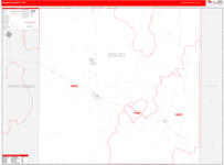 Donley County Wall Map Red Line Style