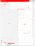 Forrest County Wall Map Red Line Style