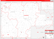 Fulton Wall Map Red Line Style