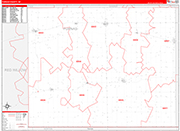 Furnas County Wall Map Red Line Style