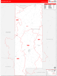 Gasconade County Wall Map Red Line Style
