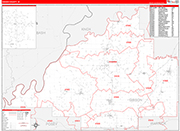Gibson Wall Map Red Line Style