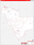 Gila Wall Map Red Line Style