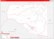 Gilpin Wall Map Red Line Style