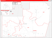 Glades Wall Map Red Line Style