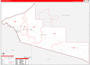 Gogebic County Wall Map Red Line Style