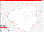 Goliad County Wall Map Red Line Style