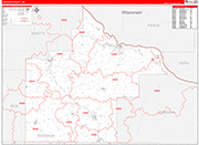 Goodhue County Wall Map Red Line Style