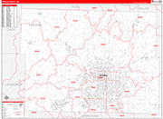 Greene County Wall Map Red Line Style