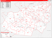 Greene Wall Map Red Line Style