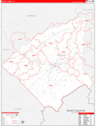 Greene Wall Map Red Line Style