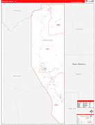 Greenlee County Wall Map Red Line Style
