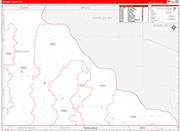 Gregory Wall Map Red Line Style