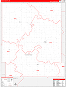 Griggs Wall Map Red Line Style