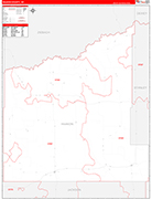 Haakon Wall Map Red Line Style