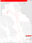 Haines County Wall Map Red Line Style