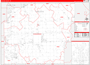 Hancock Wall Map Red Line Style