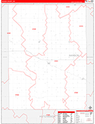 Hanson Wall Map Red Line Style