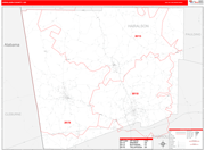 Haralson County Wall Map Red Line Style
