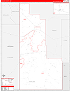 Hidalgo County Wall Map Red Line Style