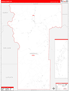 Hinsdale Wall Map Red Line Style