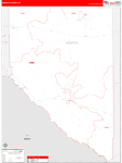 Hudspeth County Wall Map Red Line Style