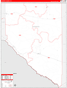 Hudspeth County Wall Map Red Line Style