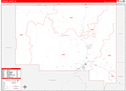 Humboldt County Wall Map Red Line Style