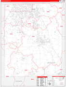 Johnson Wall Map Red Line Style