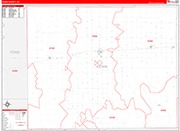 Kiowa County Wall Map Red Line Style