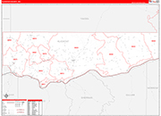 Klickitat Wall Map Red Line Style
