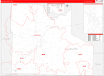 Laclede County Wall Map Red Line Style