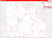 Laclede County Wall Map Red Line Style