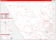 Larimer Wall Map Red Line Style
