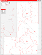 Lincoln Wall Map Red Line Style