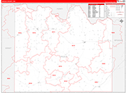 Lincoln Wall Map Red Line Style