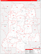 Livingston Wall Map Red Line Style