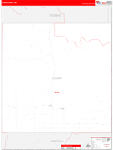 Logan County Wall Map Red Line Style