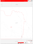 Loup County Wall Map Red Line Style