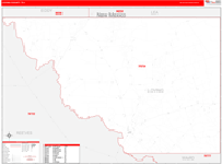 Loving County Wall Map Red Line Style